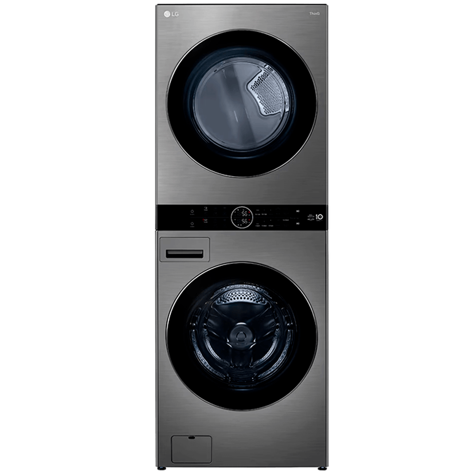 Máquina de Lavar Elétrica Smart LG WashTower 17 kg, Aço Escovado, com Inteligência Artificial AI DD
